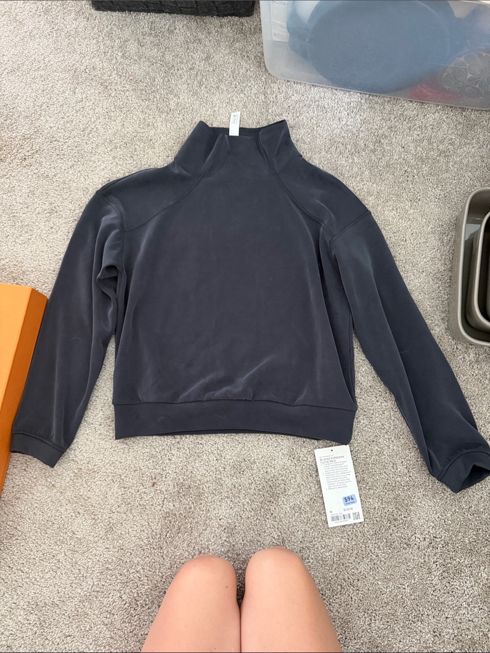 lululemon athletica Charcoal Mock Neck Sweater